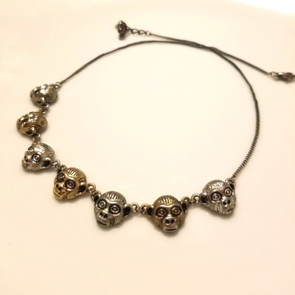 🎁FREE with any purchase - Mixed Metal Monkey Necklace - Picture 2 of 3